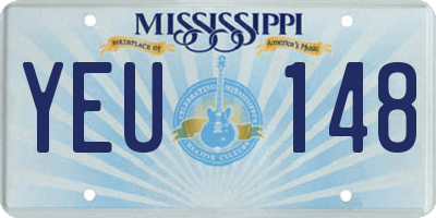 MS license plate YEU148