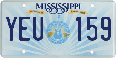 MS license plate YEU159