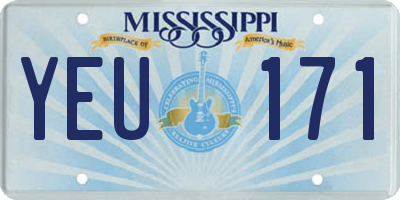 MS license plate YEU171