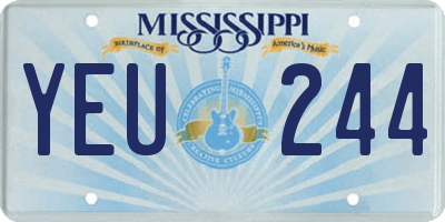 MS license plate YEU244
