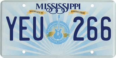 MS license plate YEU266