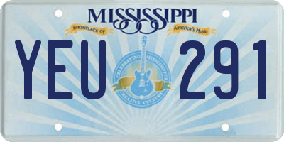 MS license plate YEU291