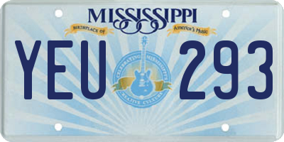 MS license plate YEU293