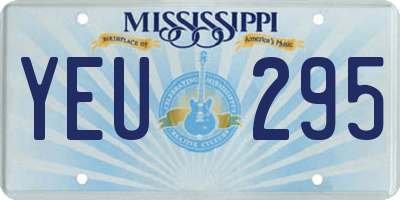 MS license plate YEU295
