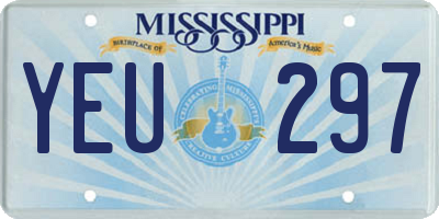MS license plate YEU297