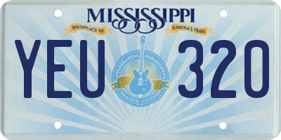 MS license plate YEU320