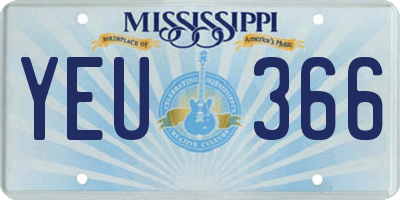 MS license plate YEU366