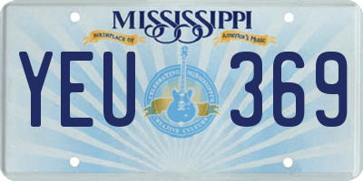 MS license plate YEU369