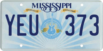 MS license plate YEU373