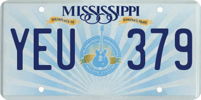 MS license plate YEU379