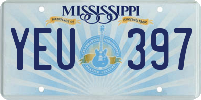 MS license plate YEU397