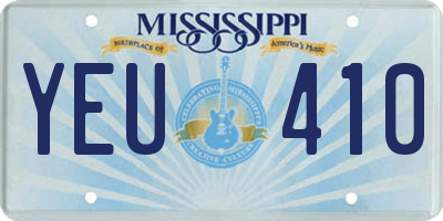 MS license plate YEU410