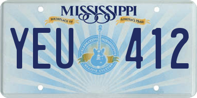 MS license plate YEU412