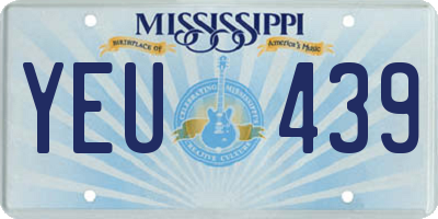 MS license plate YEU439
