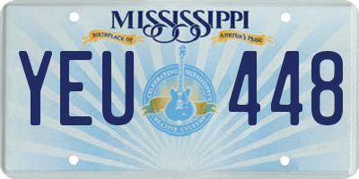 MS license plate YEU448