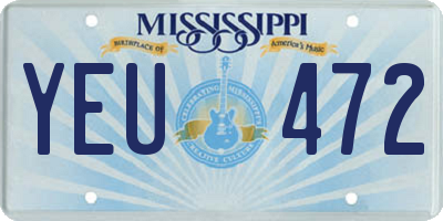 MS license plate YEU472