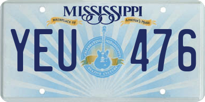 MS license plate YEU476