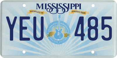 MS license plate YEU485