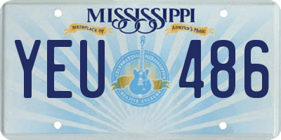 MS license plate YEU486
