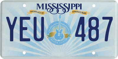 MS license plate YEU487