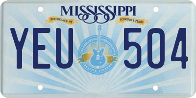 MS license plate YEU504