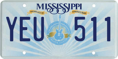 MS license plate YEU511