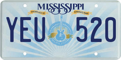 MS license plate YEU520