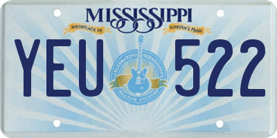 MS license plate YEU522