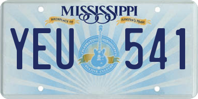 MS license plate YEU541