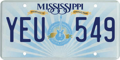 MS license plate YEU549