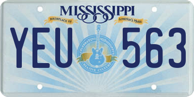 MS license plate YEU563