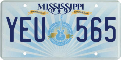 MS license plate YEU565