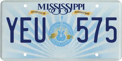 MS license plate YEU575