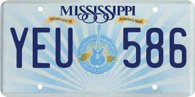 MS license plate YEU586