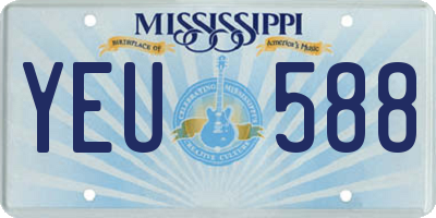 MS license plate YEU588