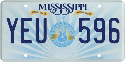 MS license plate YEU596
