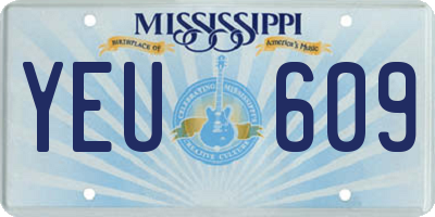 MS license plate YEU609