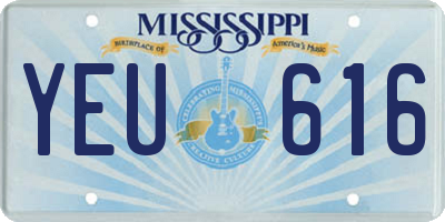 MS license plate YEU616