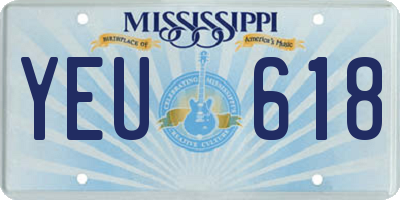 MS license plate YEU618