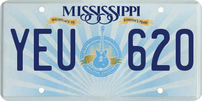 MS license plate YEU620