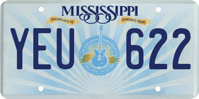 MS license plate YEU622