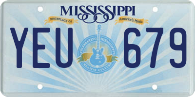 MS license plate YEU679