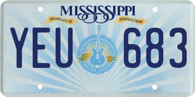 MS license plate YEU683