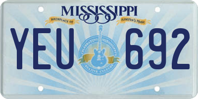MS license plate YEU692