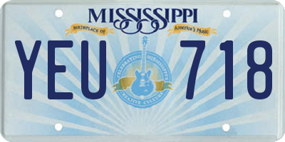 MS license plate YEU718