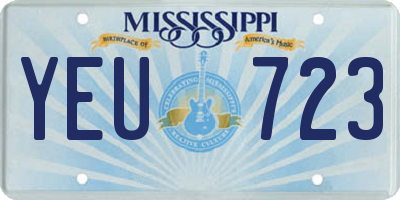 MS license plate YEU723