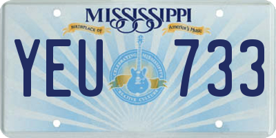 MS license plate YEU733