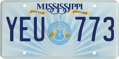 MS license plate YEU773