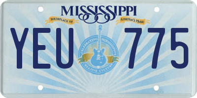 MS license plate YEU775