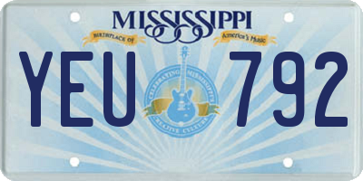 MS license plate YEU792